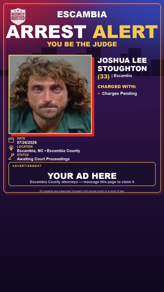 Booking photo of Joshua Lee Stoughton