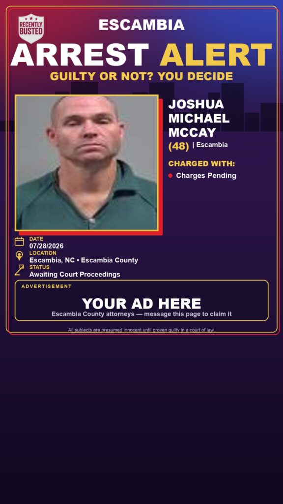 Booking photo of Joshua Michael Mccay