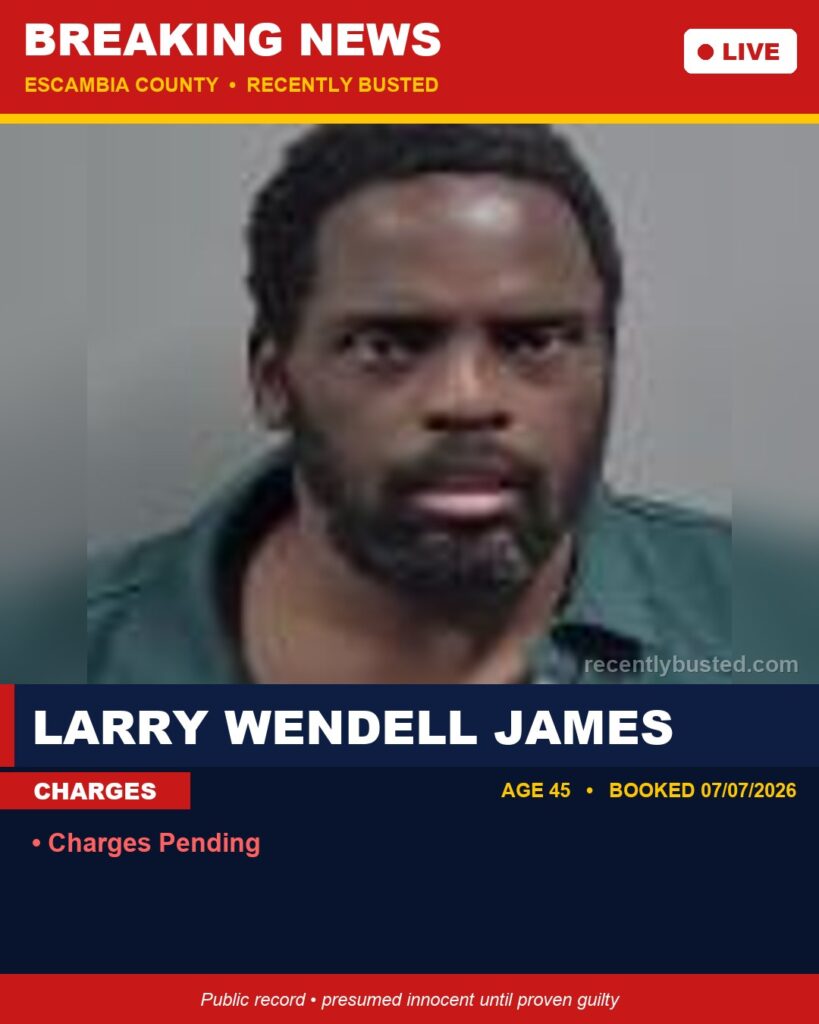 Booking photo of Larry Wendell James