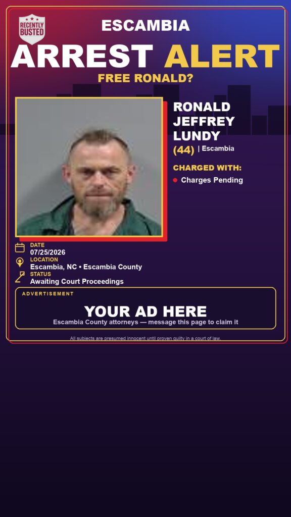 Booking photo of Ronald Jeffrey Lundy