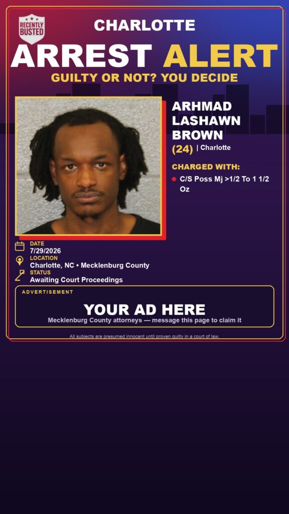 Booking photo of ARHMAD LASHAWN BROWN