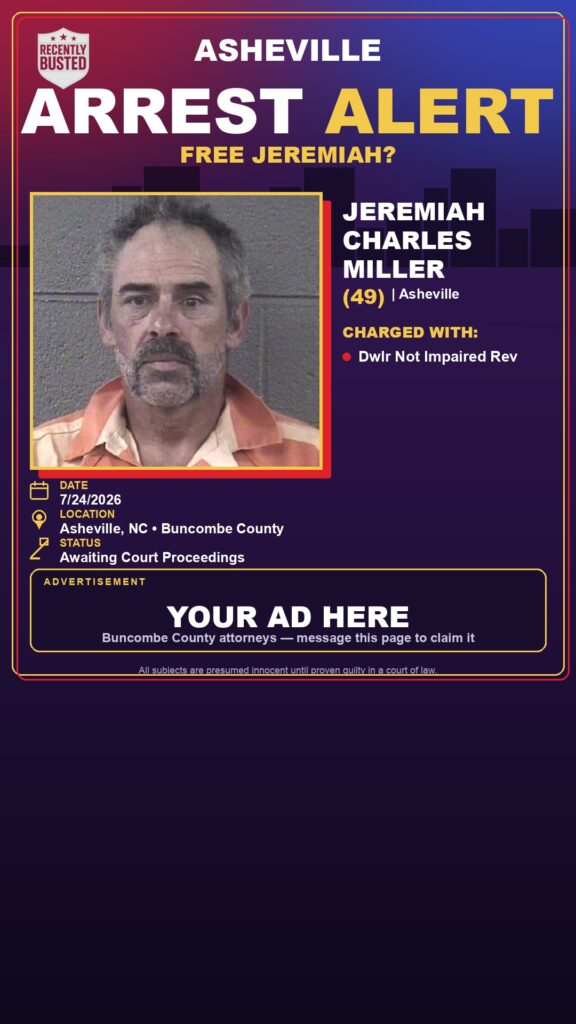 Booking photo of JEREMIAH CHARLES MILLER