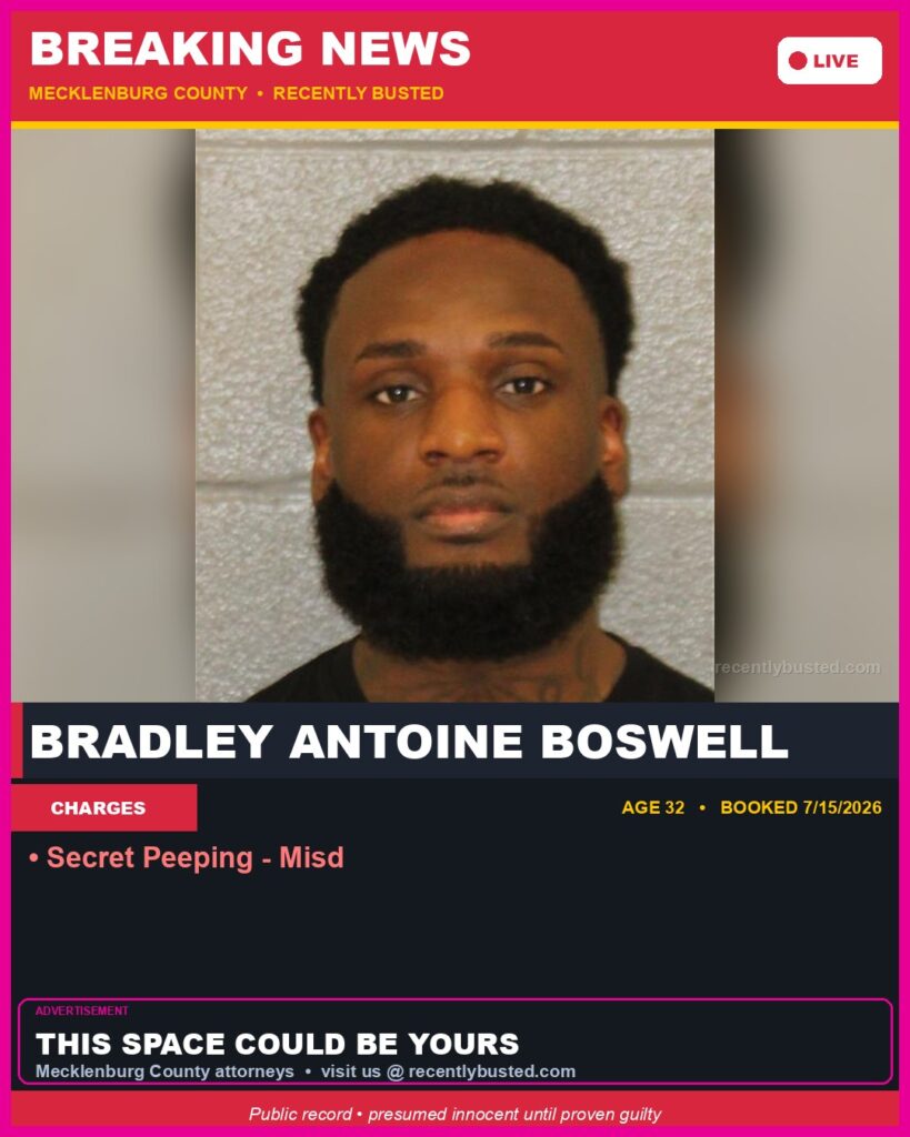 Booking photo of BRADLEY ANTOINE BOSWELL