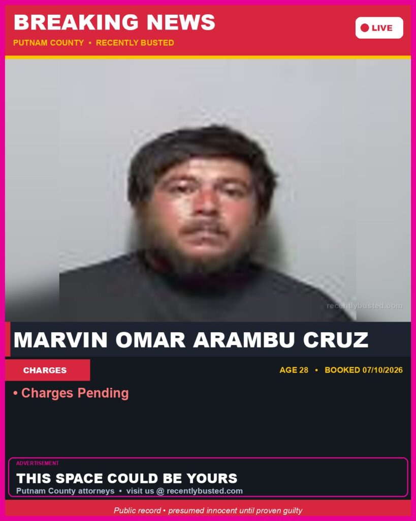 Arrest report - Marvin Omar Arambu Cruz