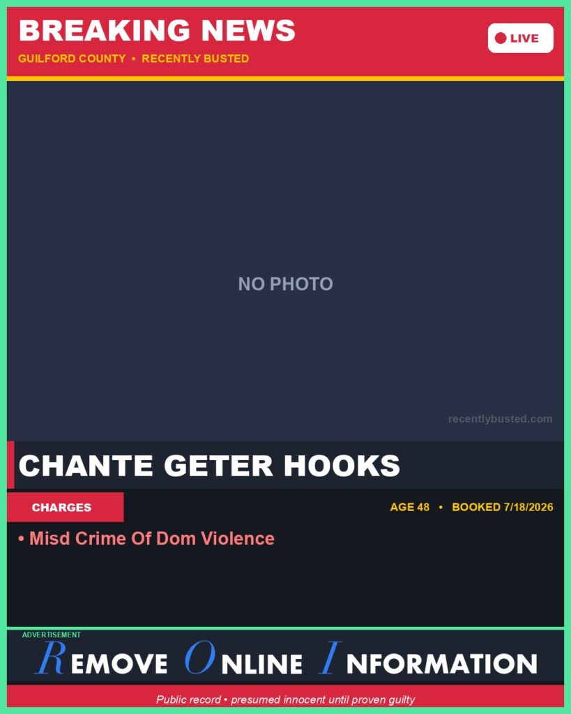 Booking photo of CHANTE GETER HOOKS
