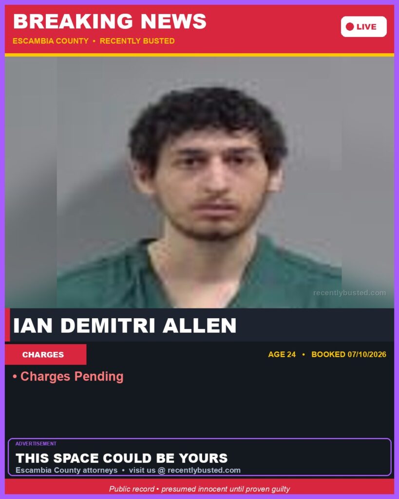 Arrest report - Ian Demitri Allen
