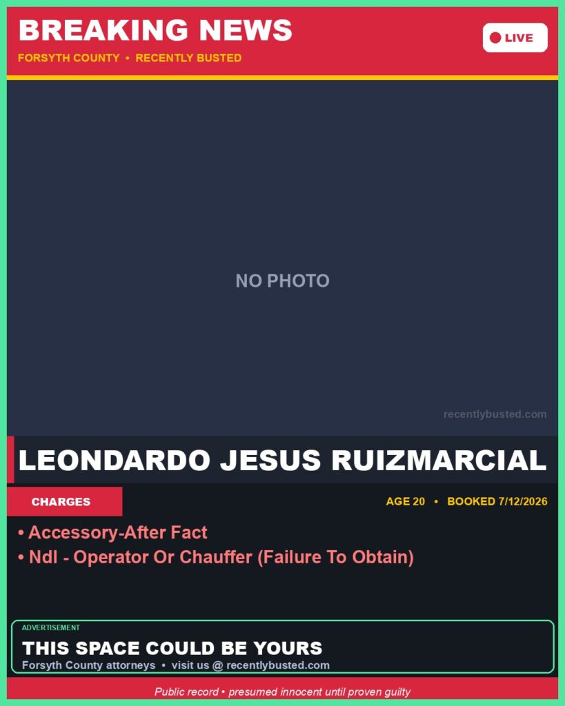 Booking photo of LEONDARDO JESUS RUIZMARCIAL
