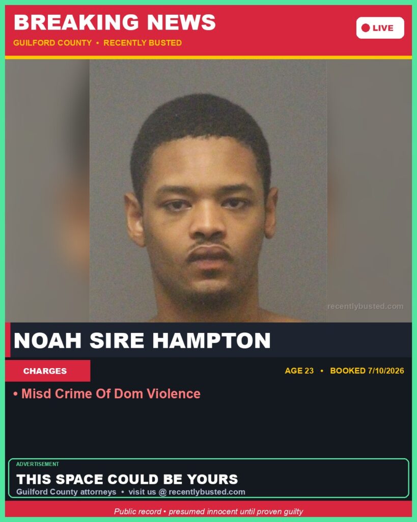 Booking photo of NOAH SIRE HAMPTON