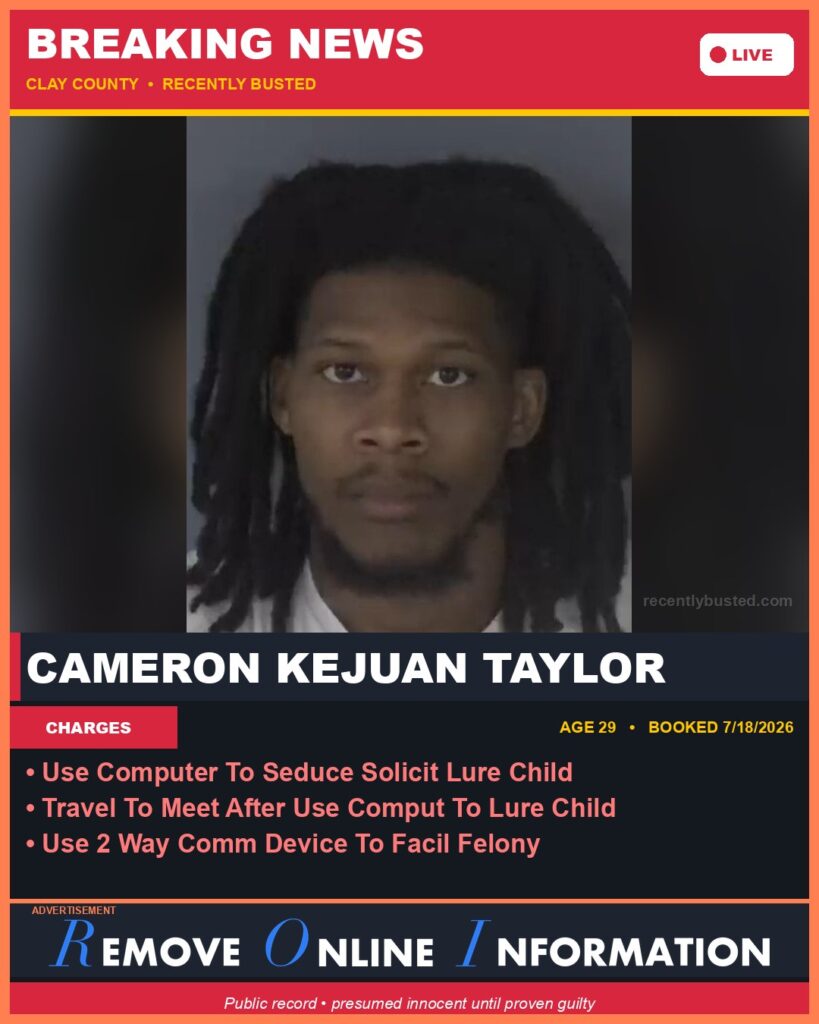 Booking photo of CAMERON KEJUAN TAYLOR