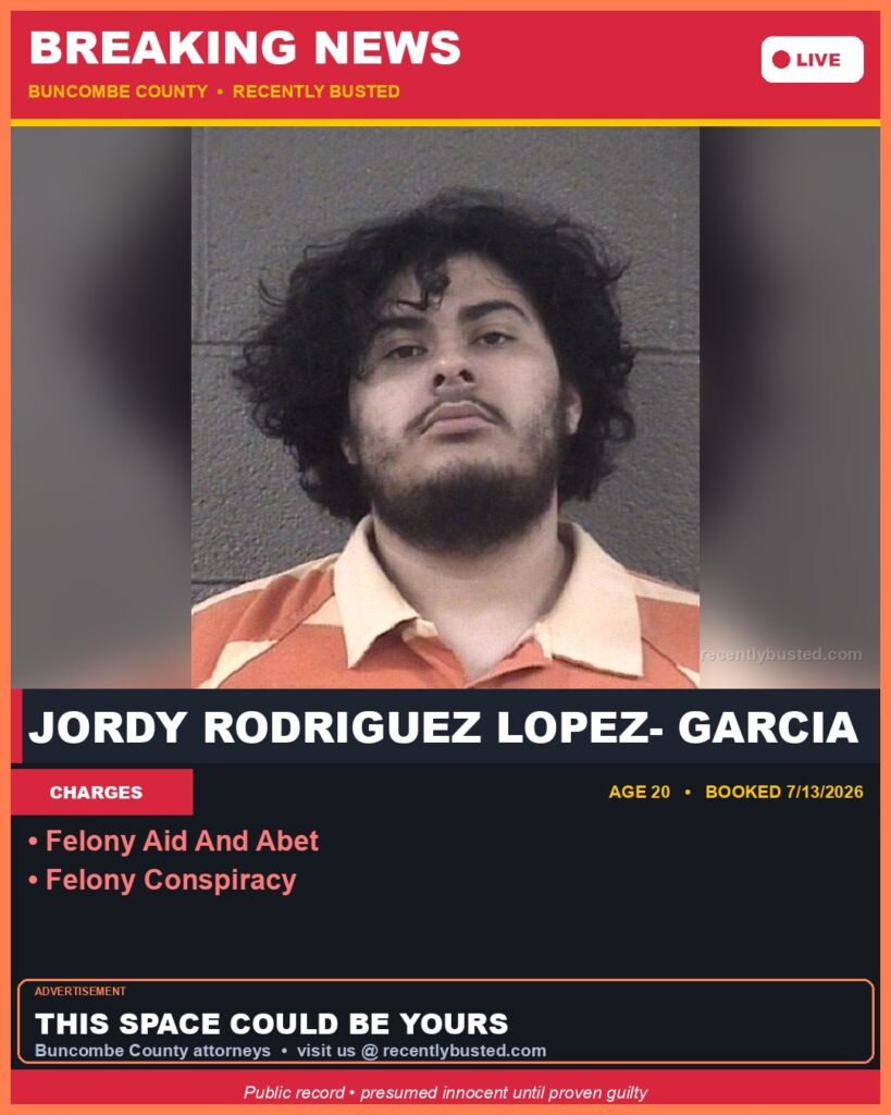 Booking photo of JORDY RODRIGUEZ LOPEZ- GARCIA