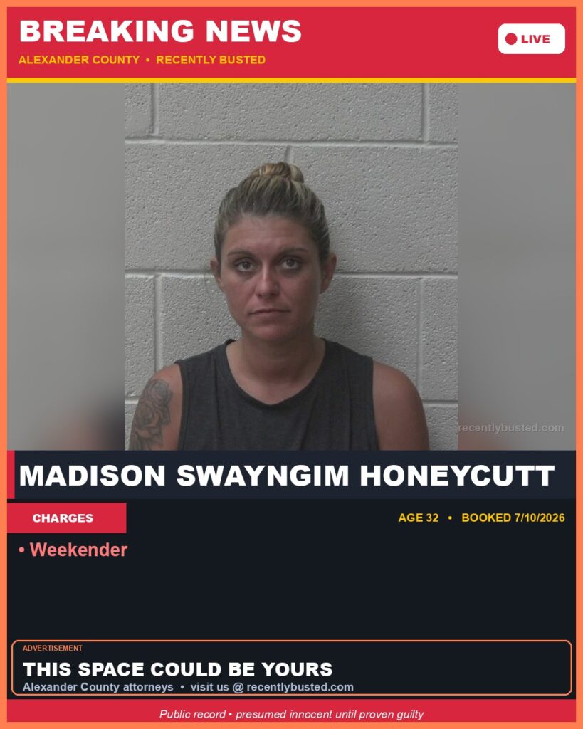 Booking photo of MADISON SWAYNGIM HONEYCUTT