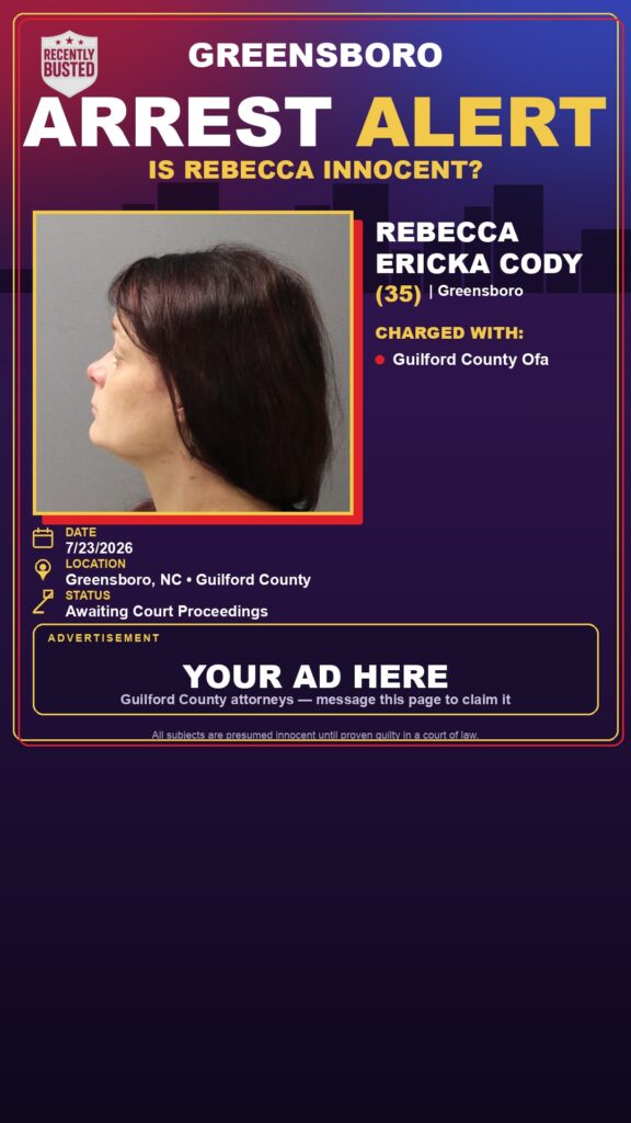 Booking photo of REBECCA ERICKA CODY