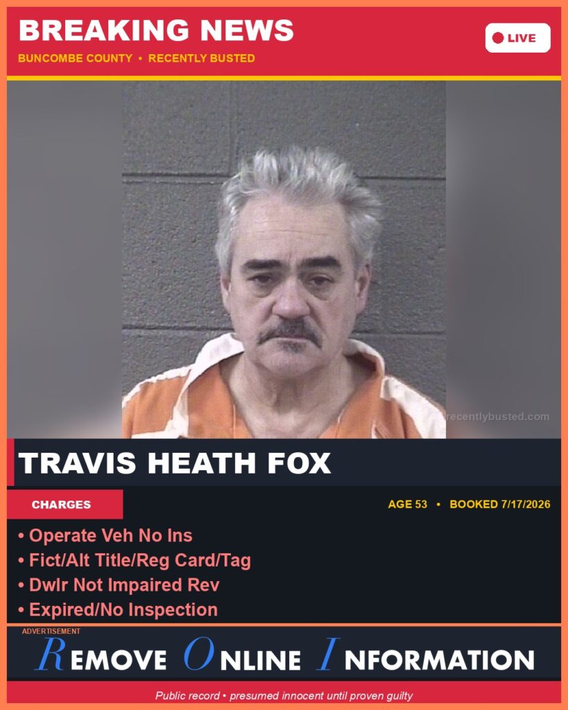Booking photo of TRAVIS HEATH FOX