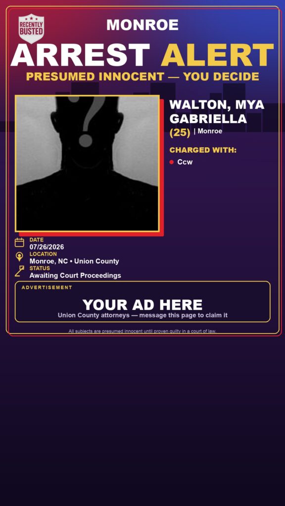 Booking photo of WALTON, MYA GABRIELLA