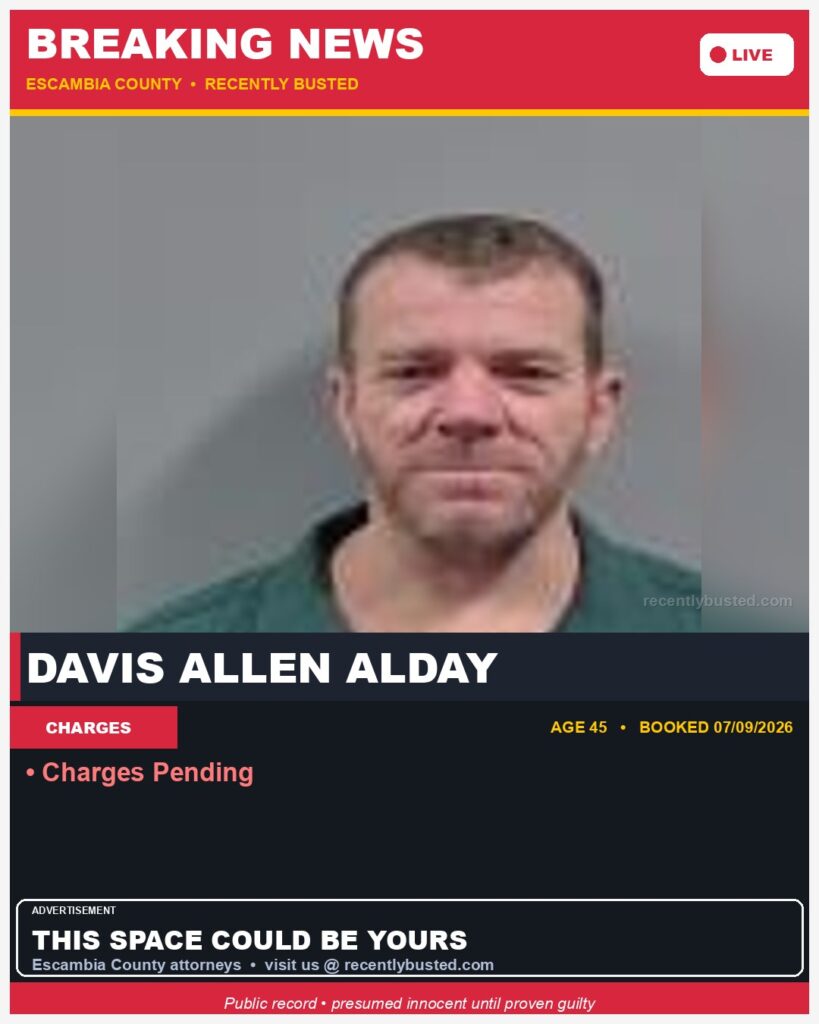 Arrest report - Davis Allen Alday