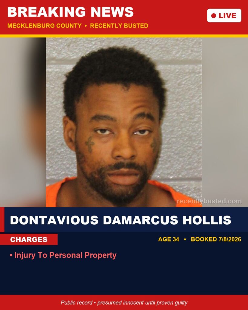 Booking photo of DONTAVIOUS DAMARCUS HOLLIS