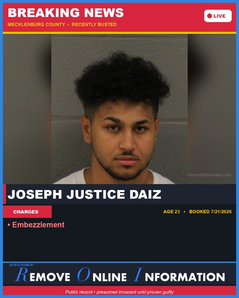 Booking photo of JOSEPH JUSTICE DAIZ
