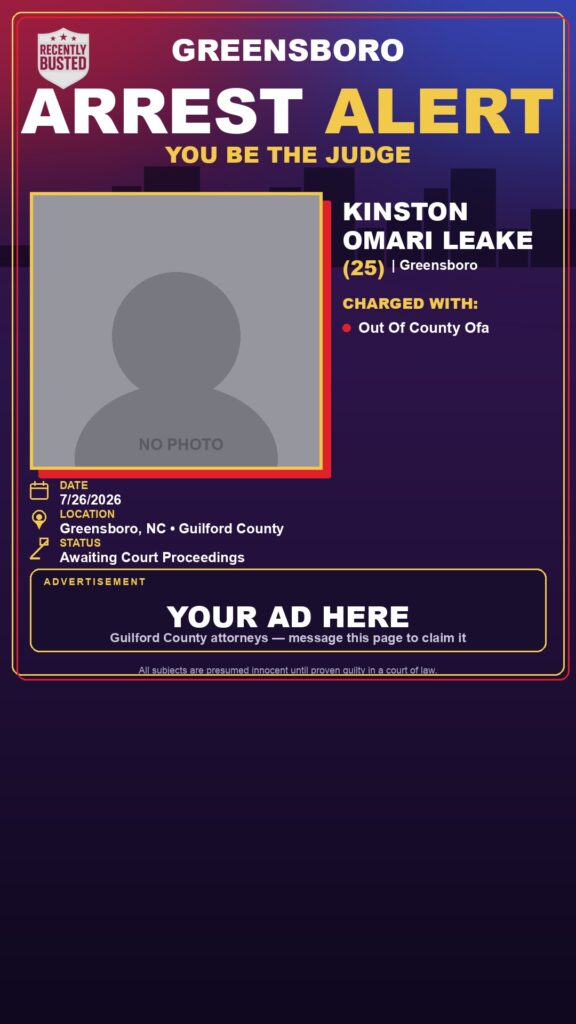 Booking photo of KINSTON OMARI LEAKE