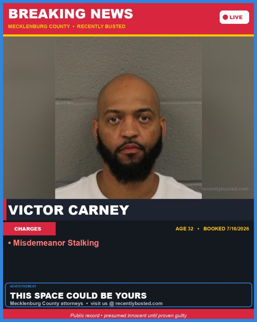 Booking photo of VICTOR CARNEY
