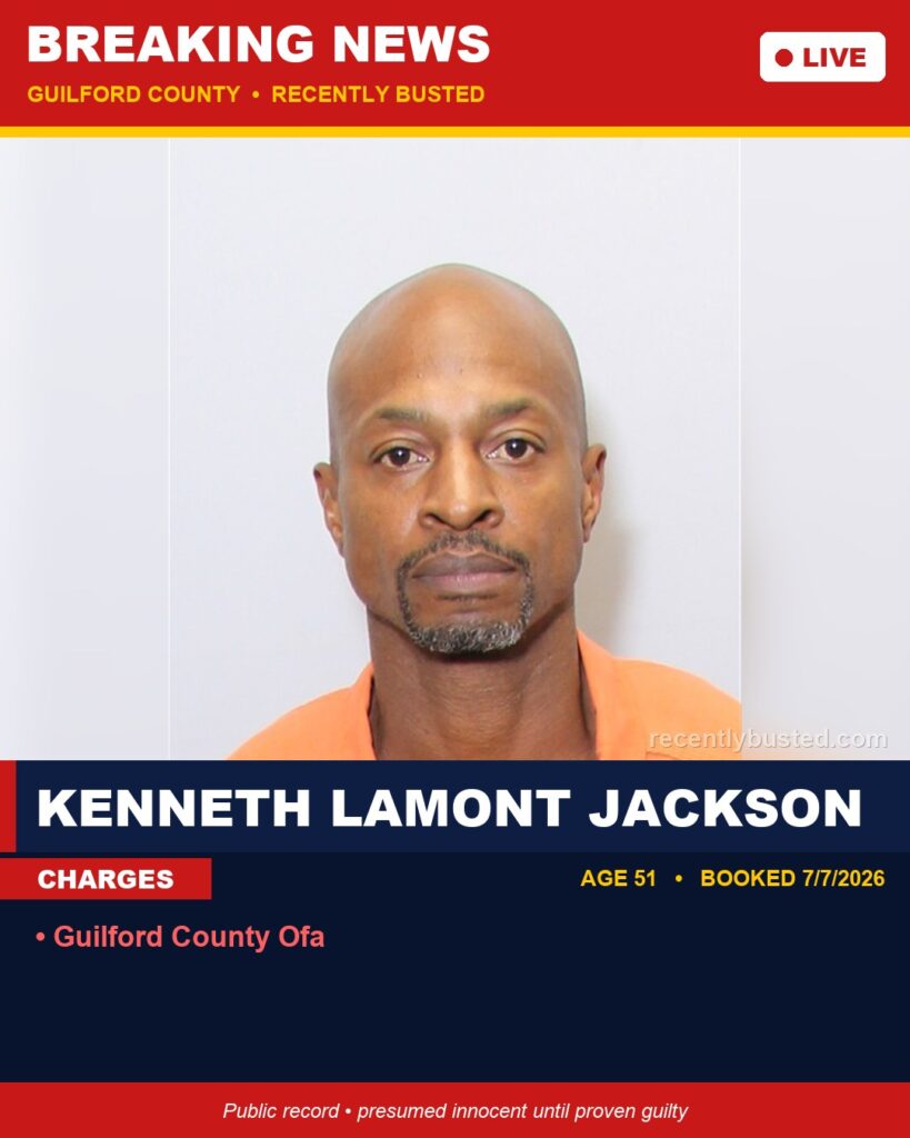 Booking photo of KENNETH LAMONT JACKSON