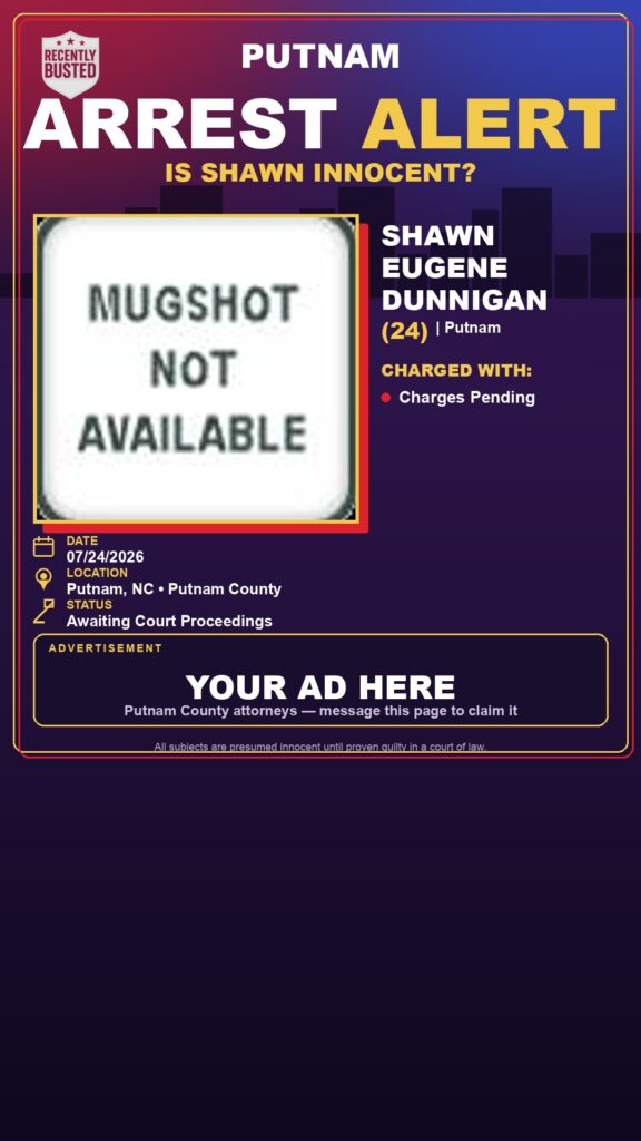 Shawn Eugene Dunnigan — arrest record card, Florida Crime