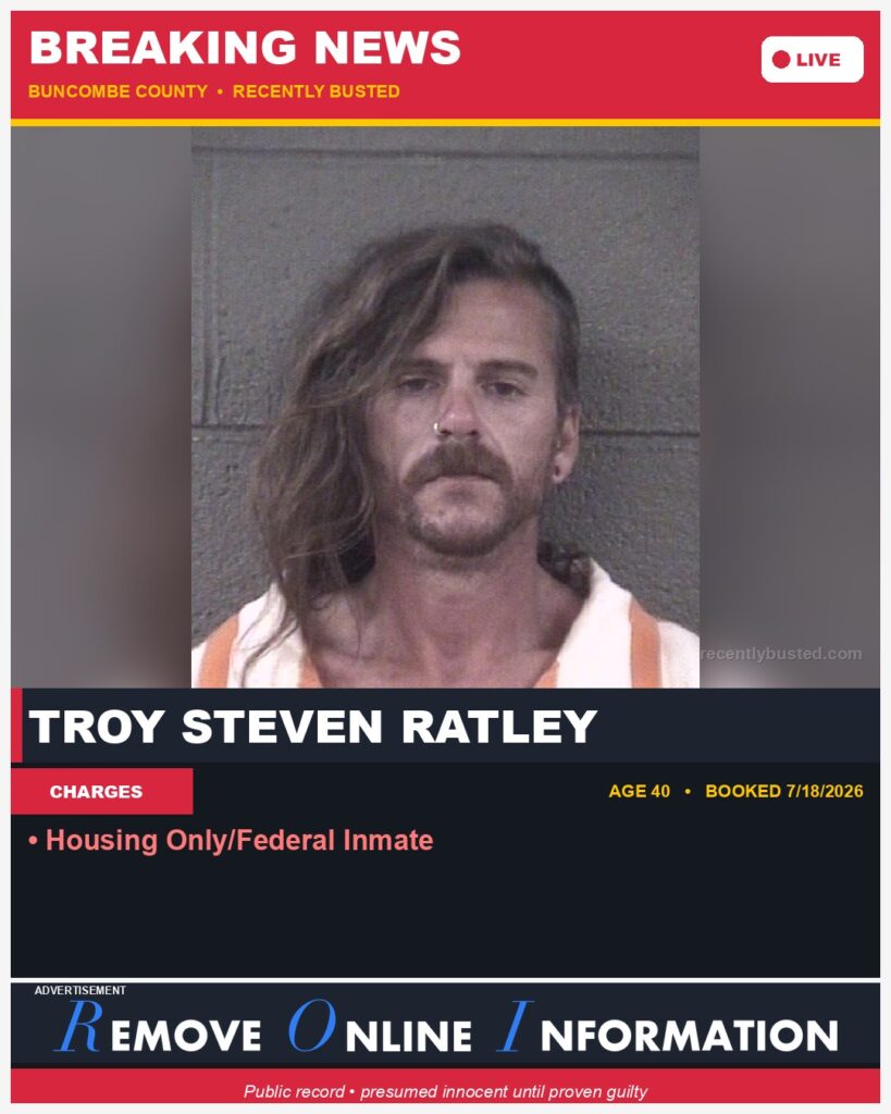 Booking photo of TROY STEVEN RATLEY