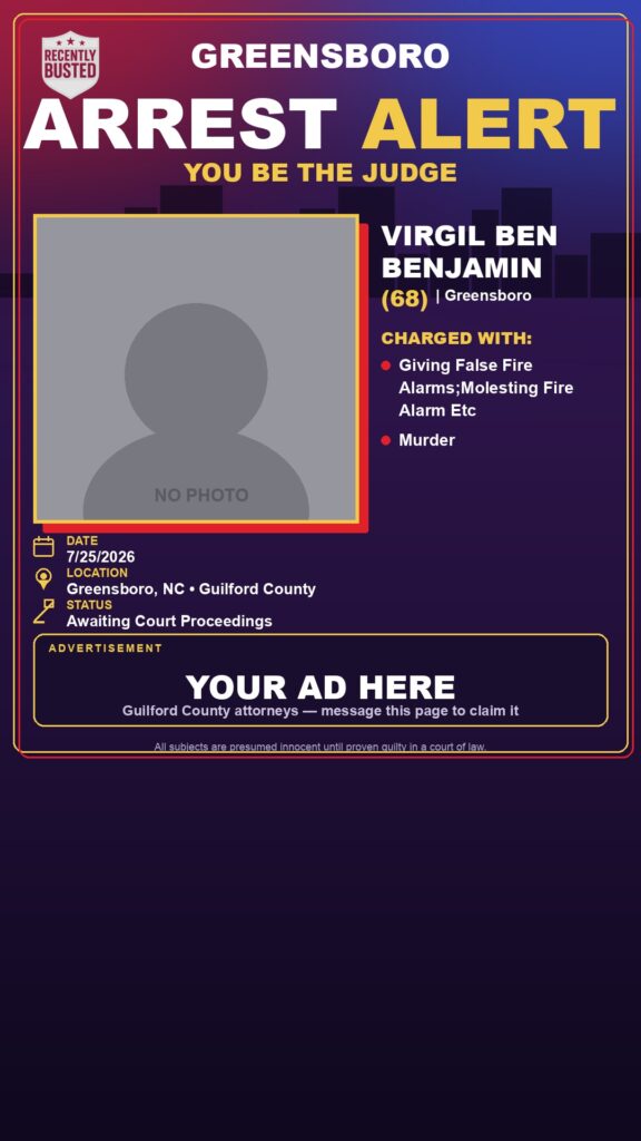 Booking photo of VIRGIL BEN BENJAMIN
