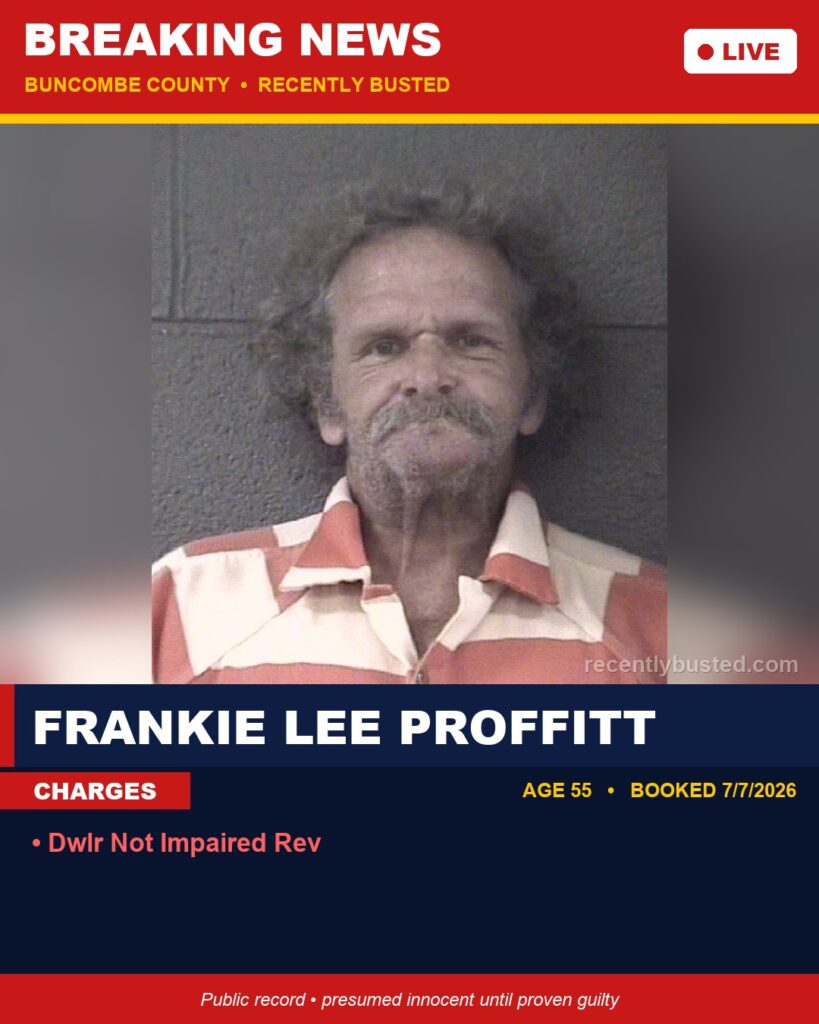 Booking photo of FRANKIE LEE PROFFITT