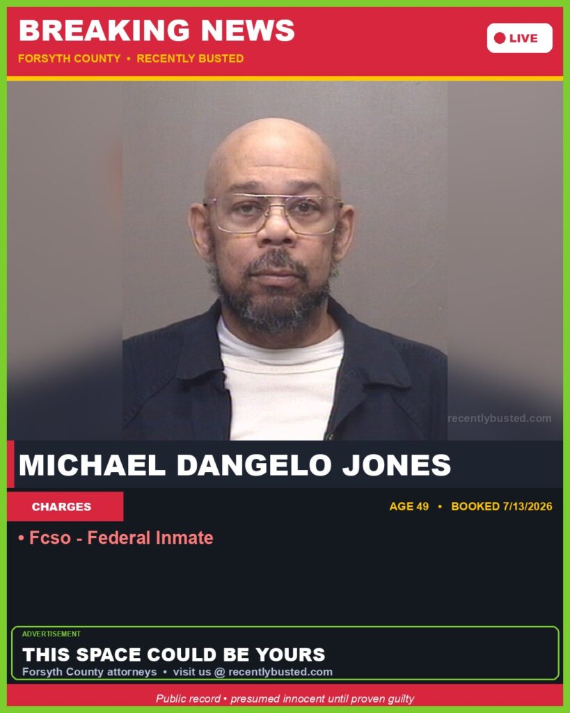 Booking photo of MICHAEL DANGELO JONES