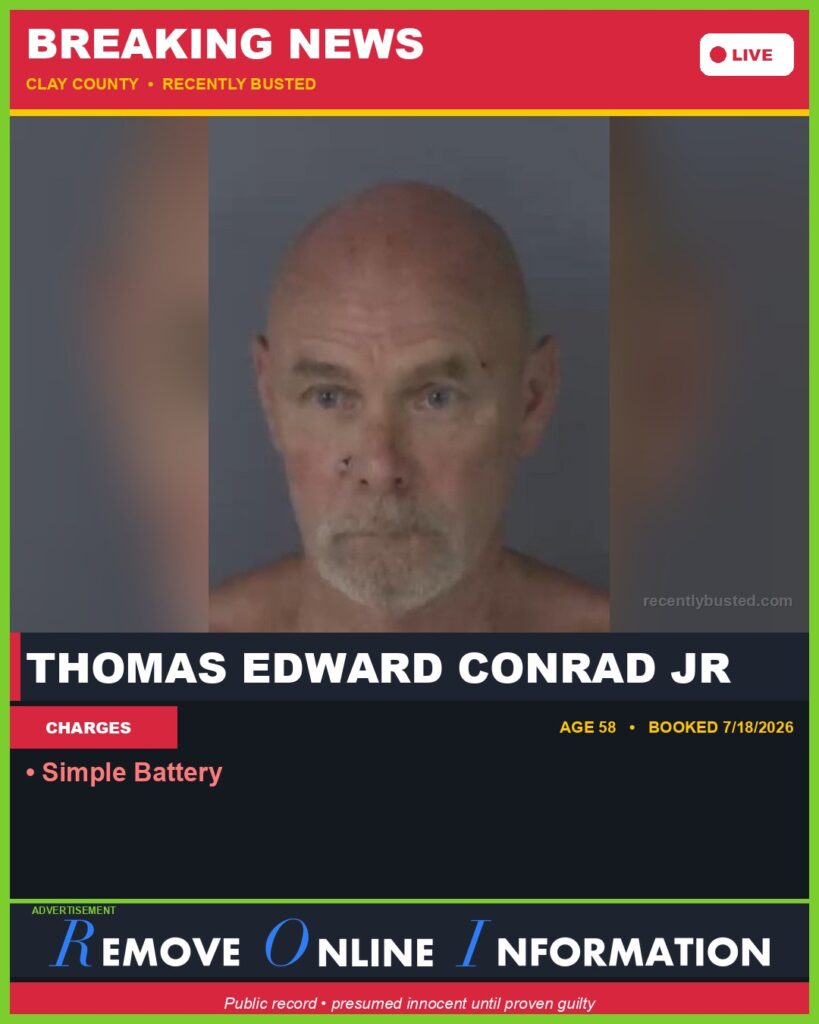 Booking photo of THOMAS EDWARD CONRAD JR