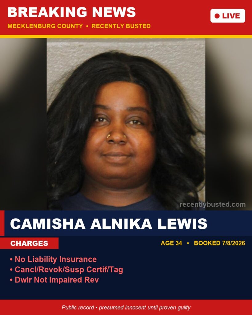 Arrest report - CAMISHA ALNIKA LEWIS