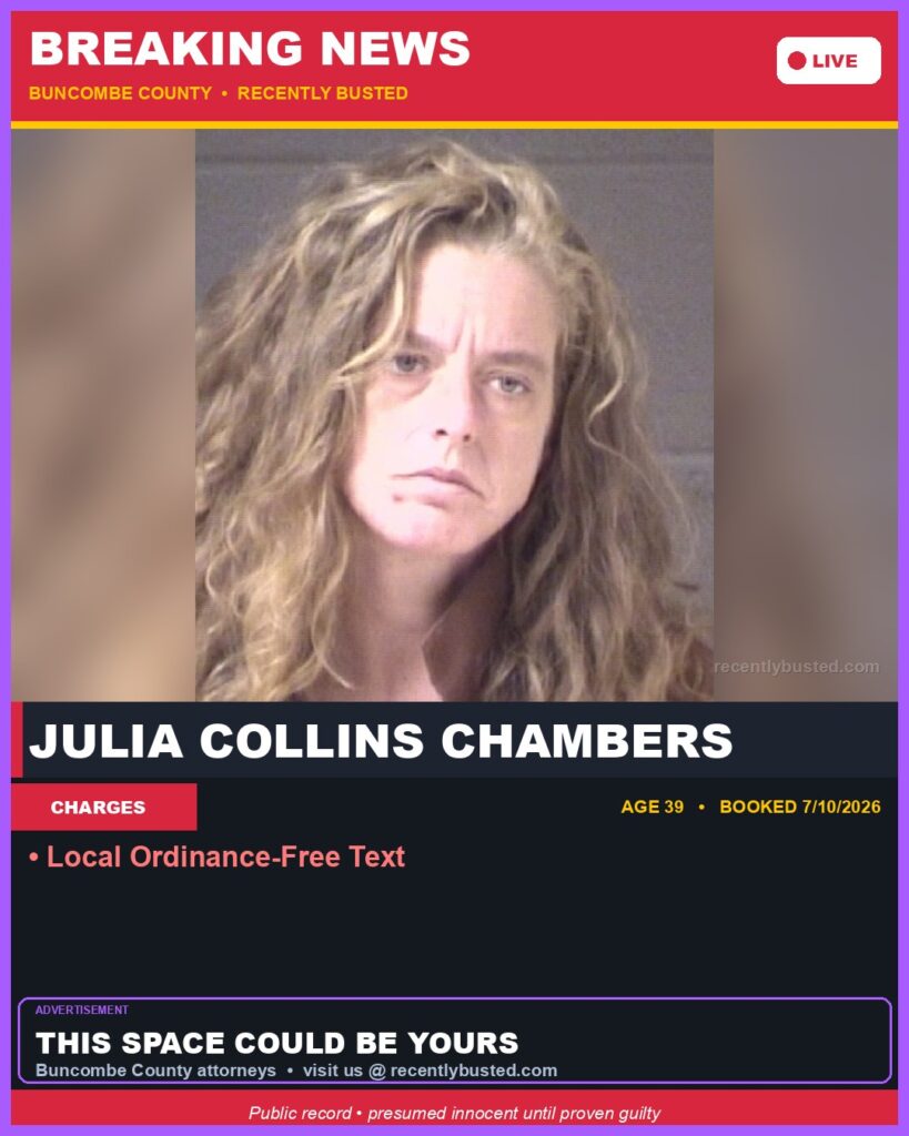 Booking photo of JULIA COLLINS CHAMBERS