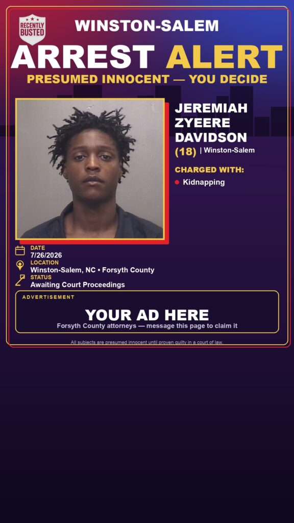 Booking photo of JEREMIAH ZYEERE DAVIDSON
