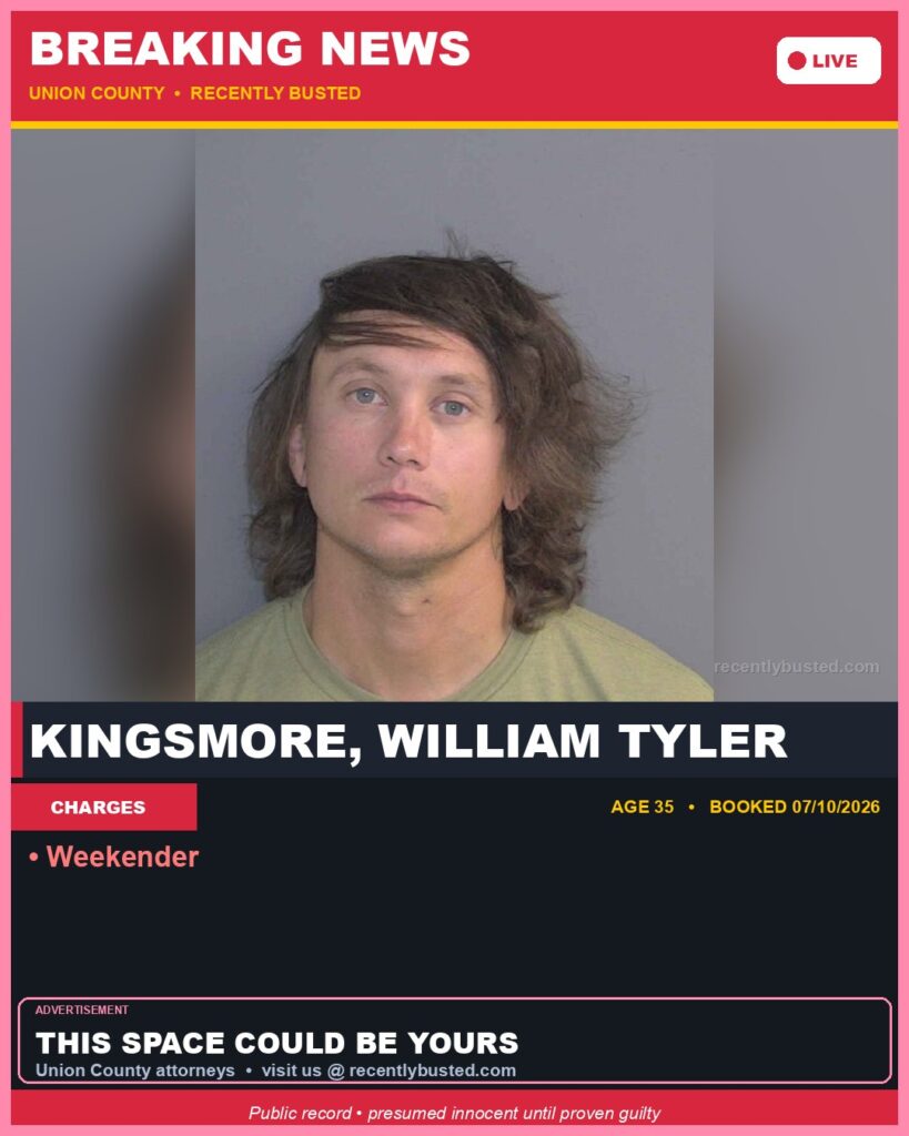 Booking photo of KINGSMORE, WILLIAM TYLER