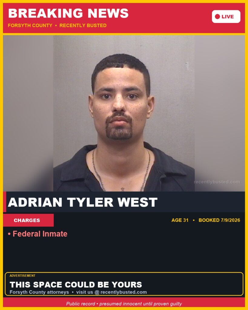 Booking photo of ADRIAN TYLER WEST
