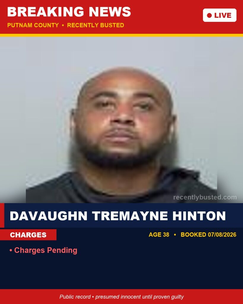 Arrest report - Davaughn Tremayne Hinton