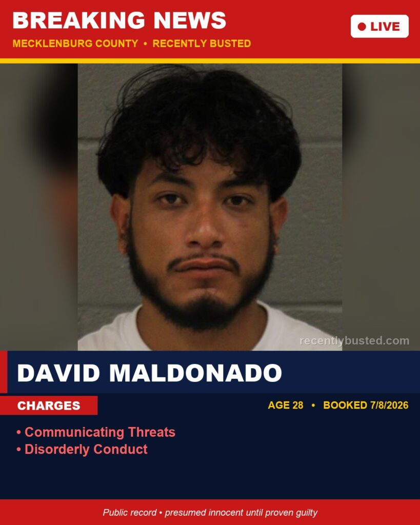 Booking photo of DAVID MALDONADO