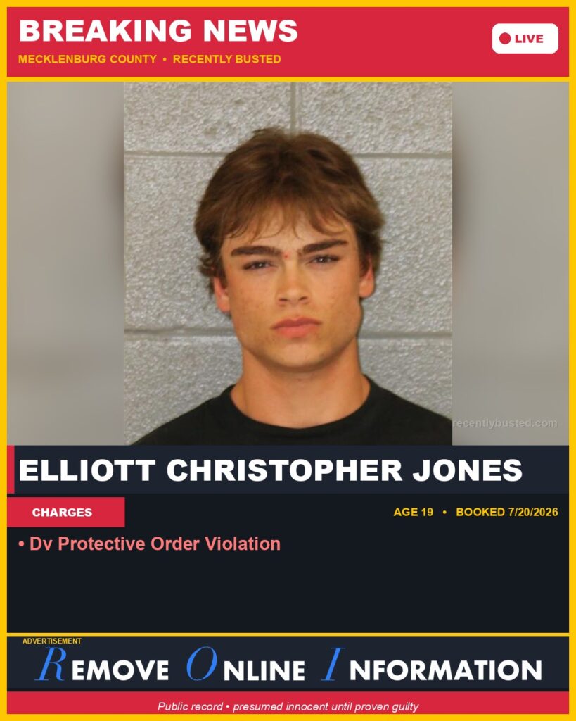 Booking photo of ELLIOTT CHRISTOPHER JONES