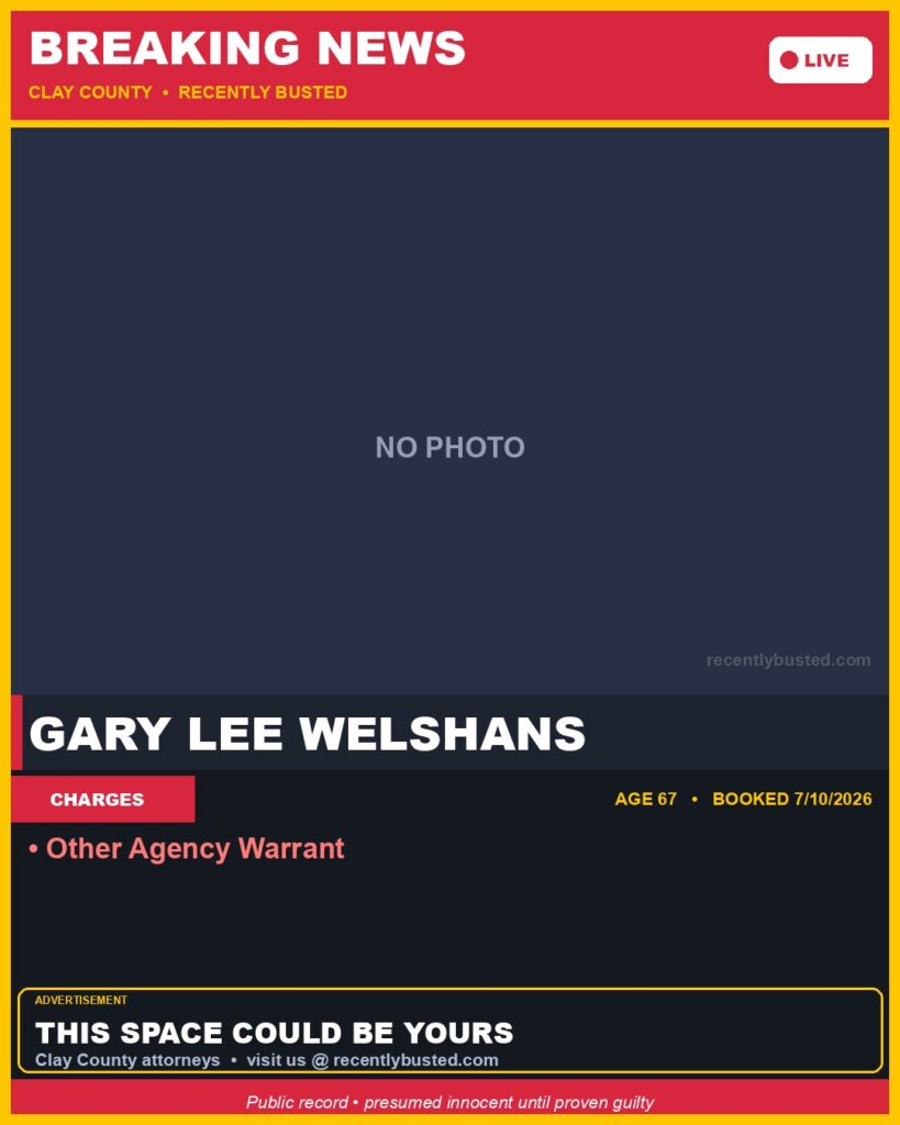 Booking photo of GARY LEE WELSHANS