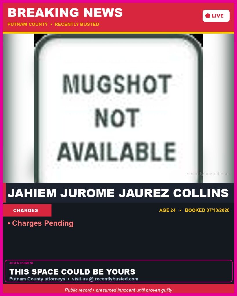 Arrest report - Jahiem Jurome Jaurez Collins