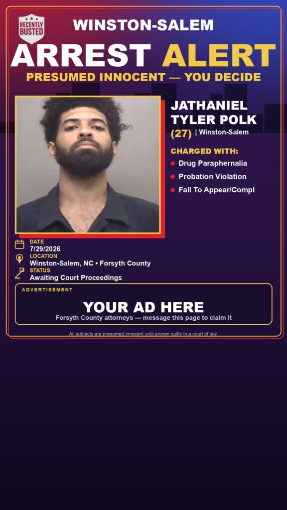 Booking photo of JATHANIEL TYLER POLK