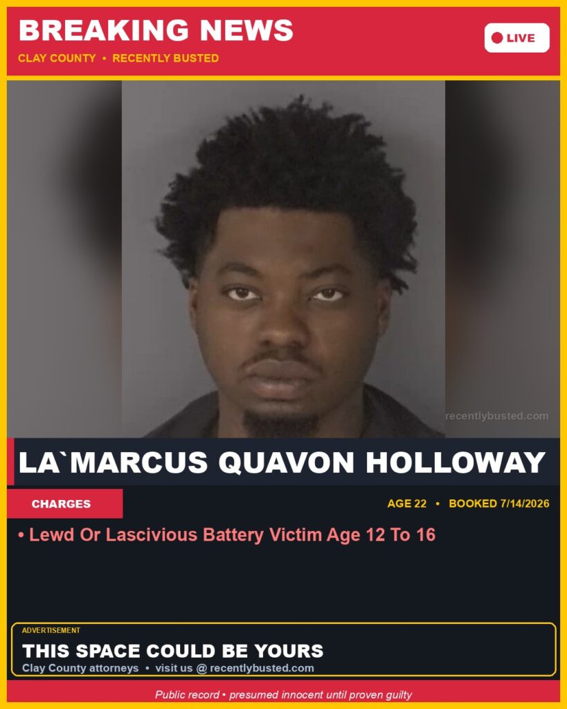 Booking photo of LA`MARCUS QUAVON HOLLOWAY