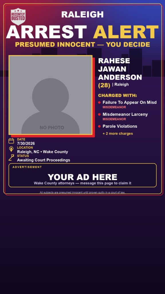 Booking photo of RAHESE JAWAN ANDERSON