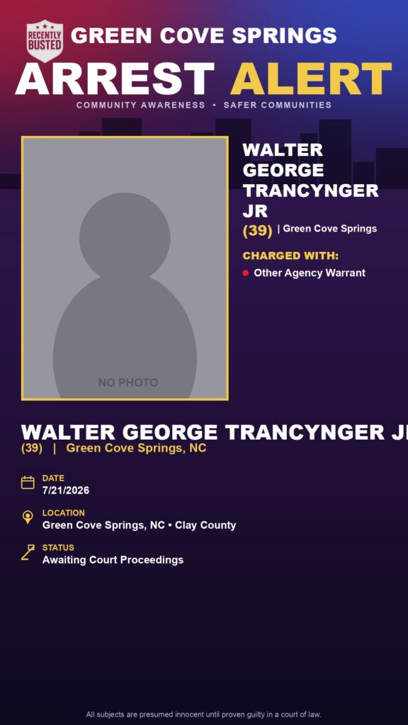 Booking photo of WALTER GEORGE TRANCYNGER JR