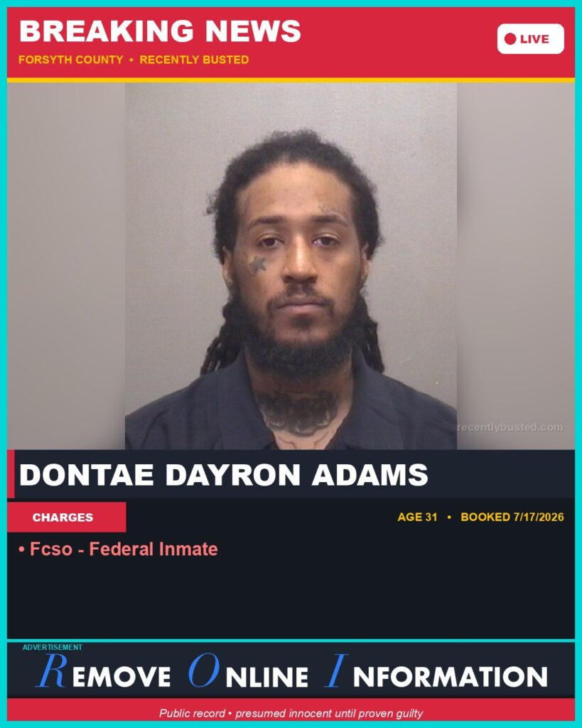Booking photo of DONTAE DAYRON ADAMS