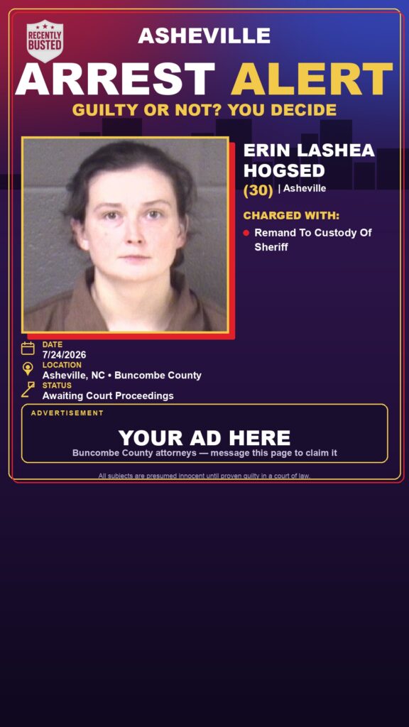 Booking photo of ERIN LASHEA HOGSED