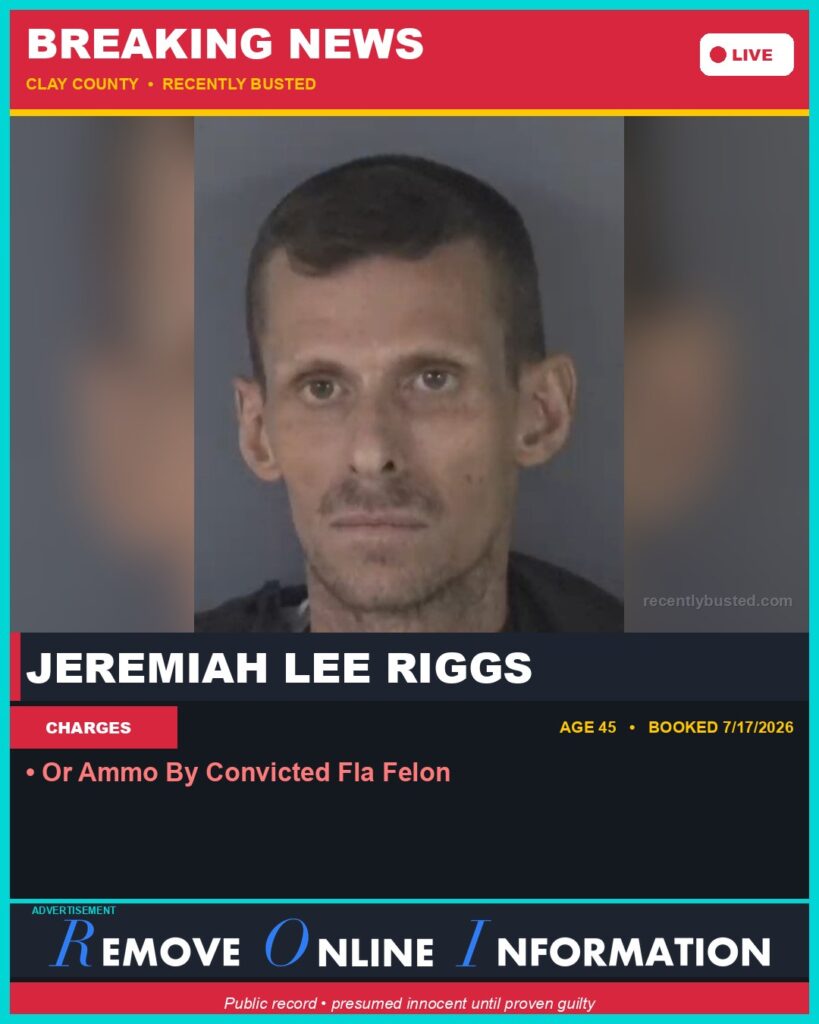 Booking photo of JEREMIAH LEE RIGGS