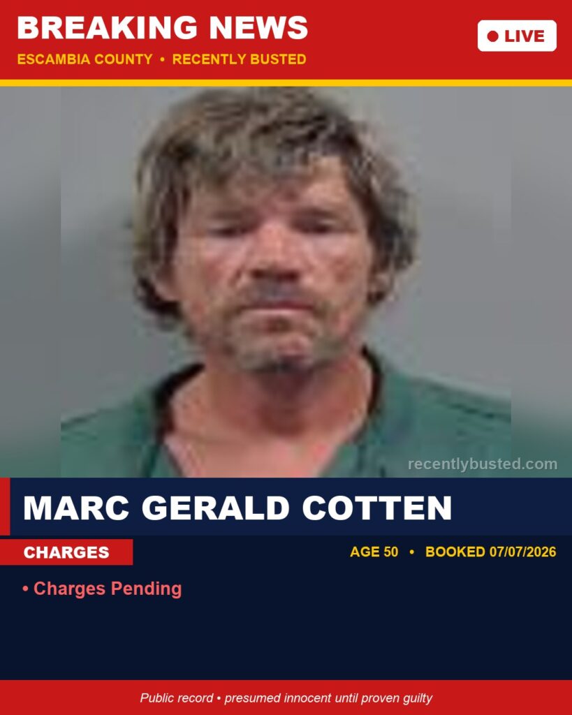 Arrest report - Marc Gerald Cotten