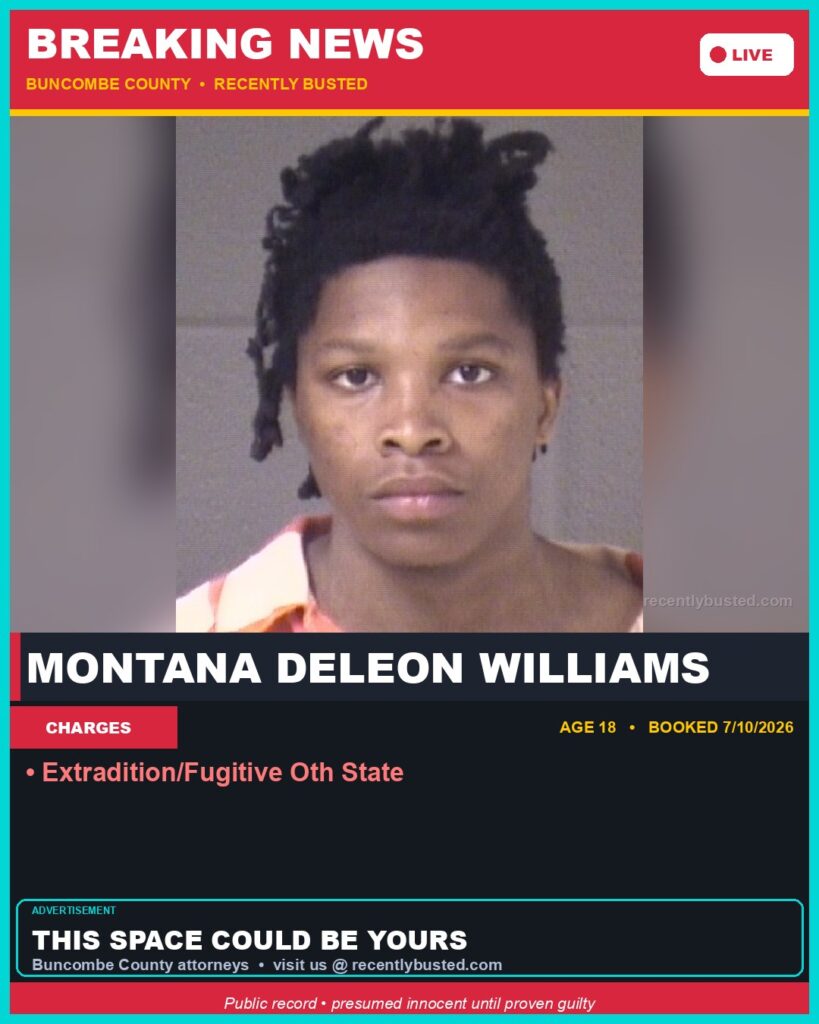 Booking photo of MONTANA DELEON WILLIAMS