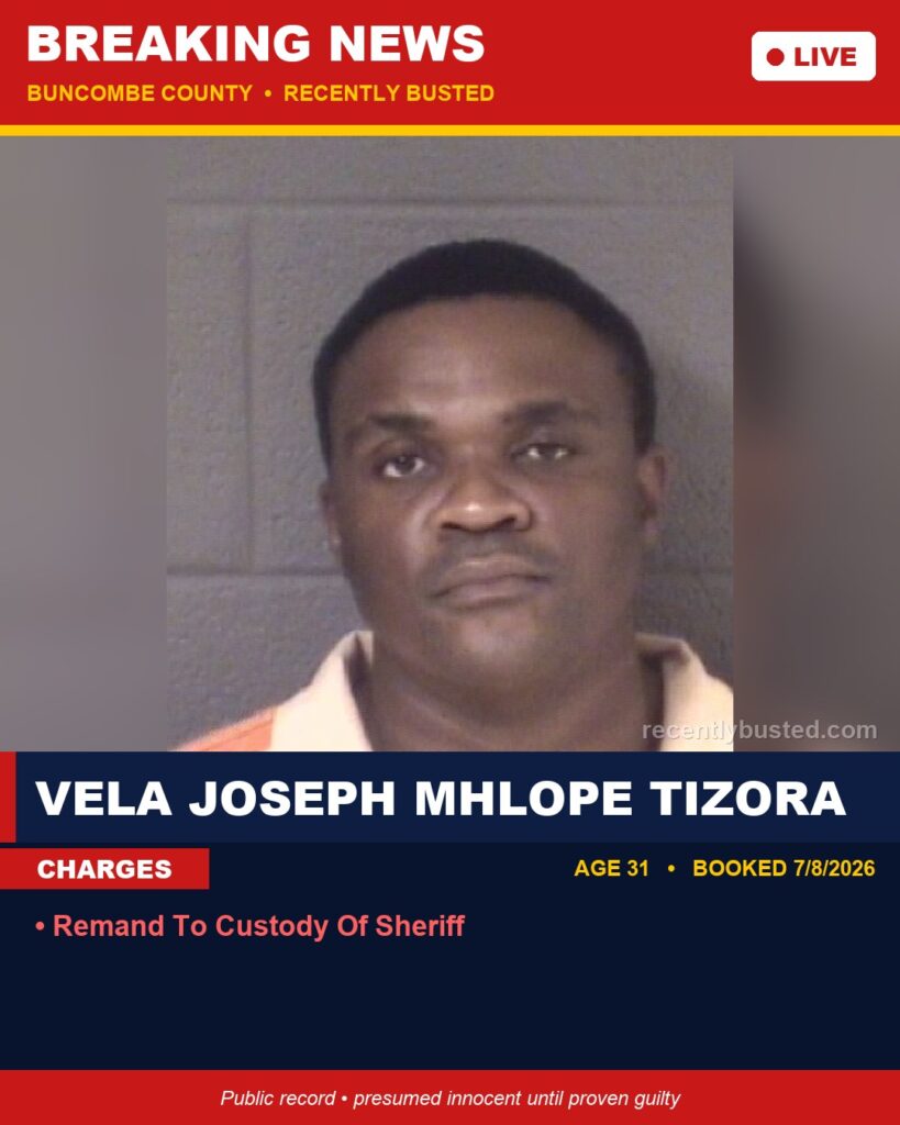 Booking photo of VELA JOSEPH MHLOPE TIZORA